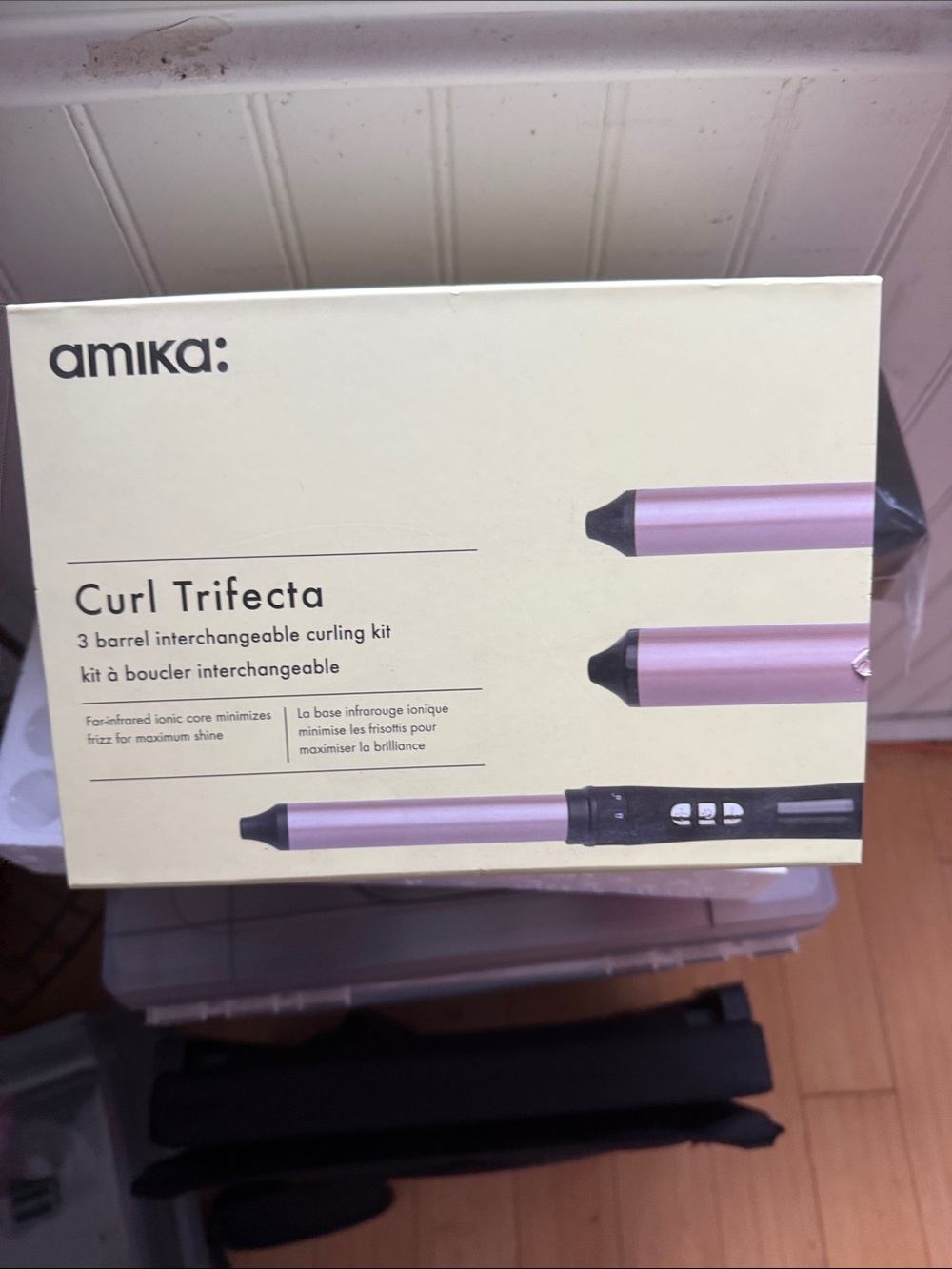 amika Curl Trifecta 3-Barrel Interchangeable Curling Kit - Pink and Black